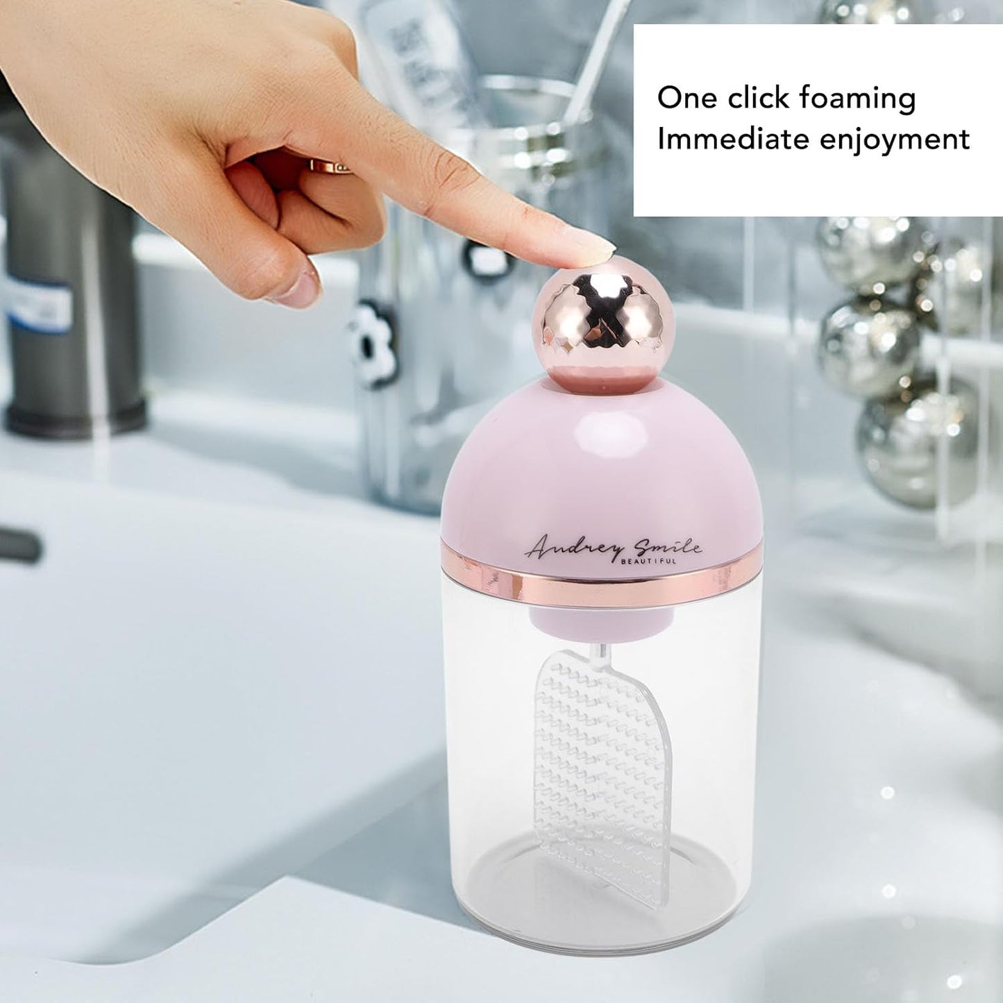 Face Foam Maker, Electric Foam Maker for Face Wash, Face Wash Foamer Rich Foam Maker Deep Skincare Cleaner, Marshmallow Whip Maker, Facial Cleansing Tool for Travel Skin Care